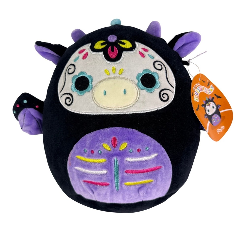 Squishmallows Phylo the Dragon Day of the Dead Dia de los Muertos Plush 10"